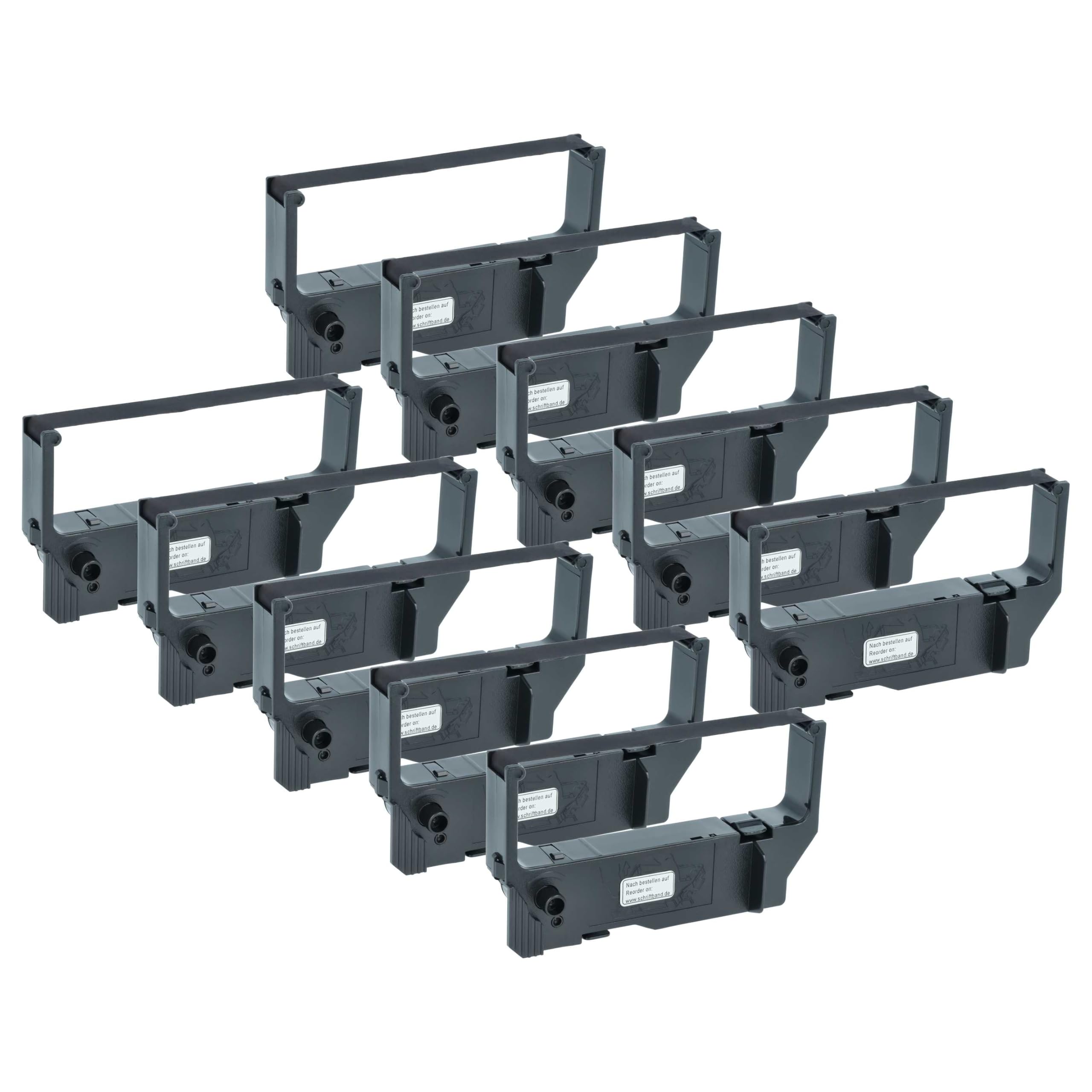 vhbw 10x nastro inchiostrato compatibile con Star MP216, MP200P, SCP700, RC200B, MP200, SP2000, SP200 stampante ad aghi - nero
