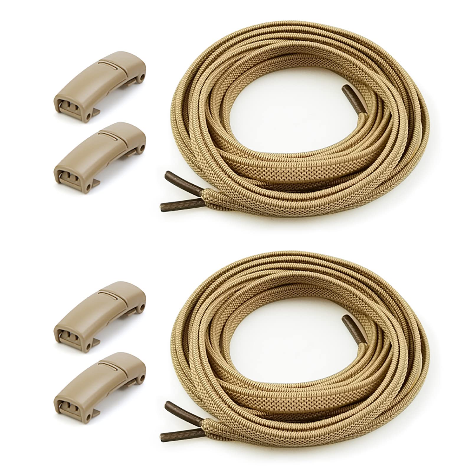 Lacci per scarpe da ginnastica 2 paia di lacci elastici for scarpe con fibbie in metallo, lacci elastici senza nodo, lacci elastici piatti for scarpe da ginnastica, scarpe casual, piatti universali