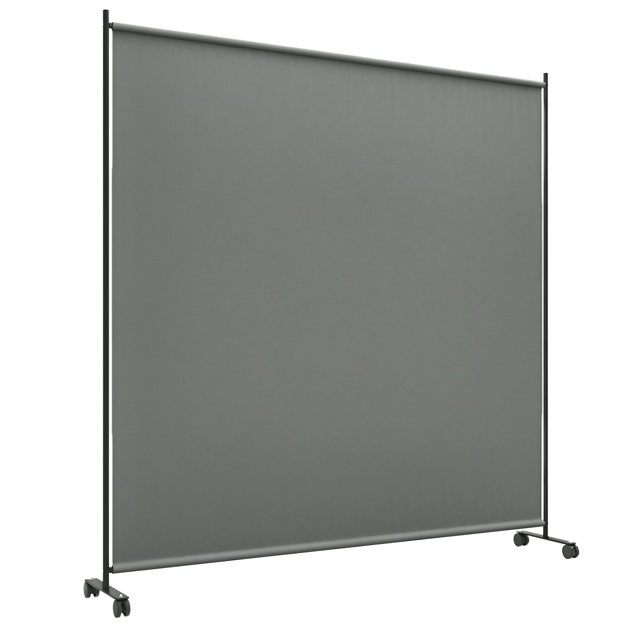 Outsunny Panneau Brise-Vue Extérieur sur roulettes 183x30x181 cm Gris | Opaque, Autoportant, Paravent Brise Vue Jardin, pour Terrasse Balcon