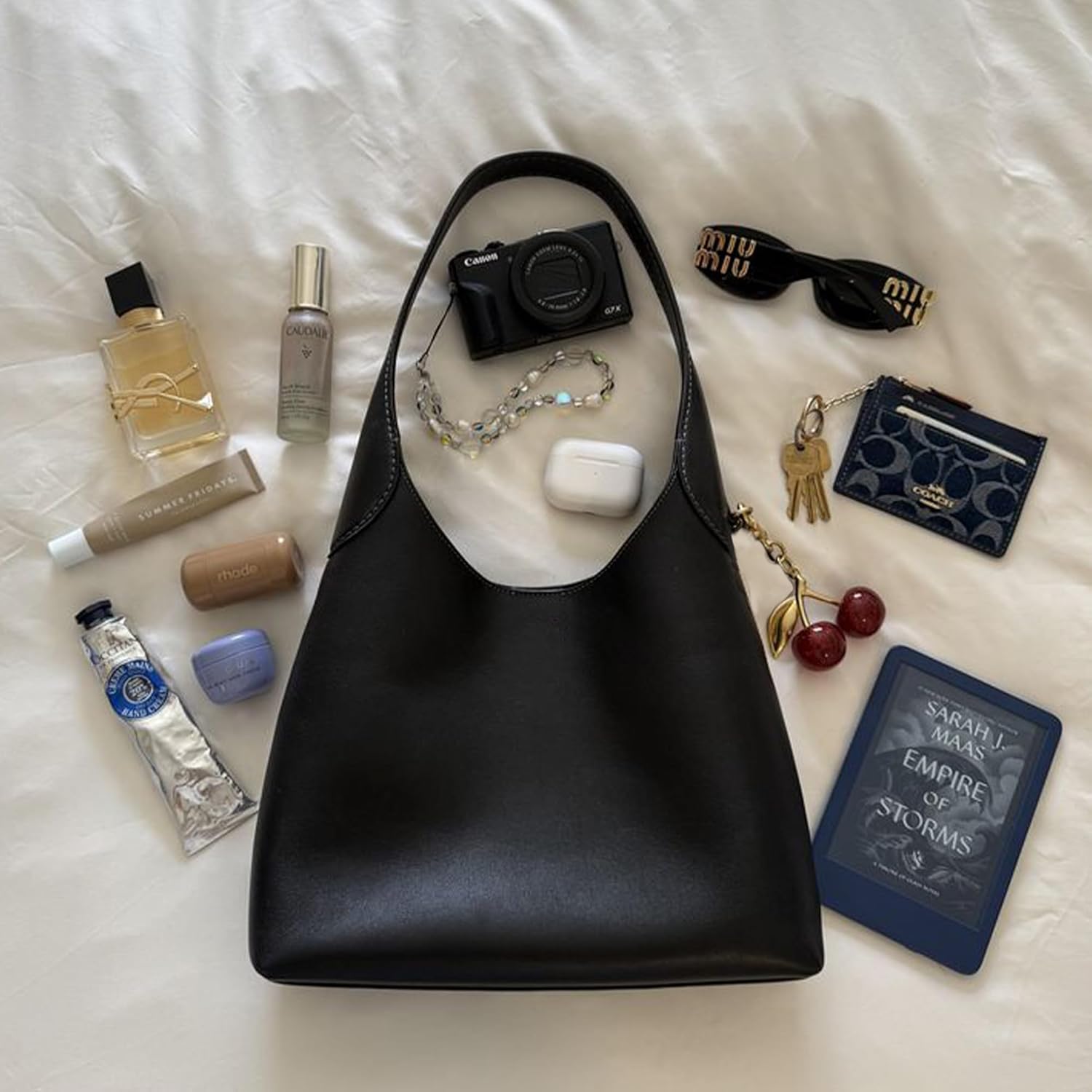 Fall Hobo Leather Shoulder Bag: Slouchy Vegan Handbag Purse - Professional Women College Student - Work Class Travel Everyday - Image 3