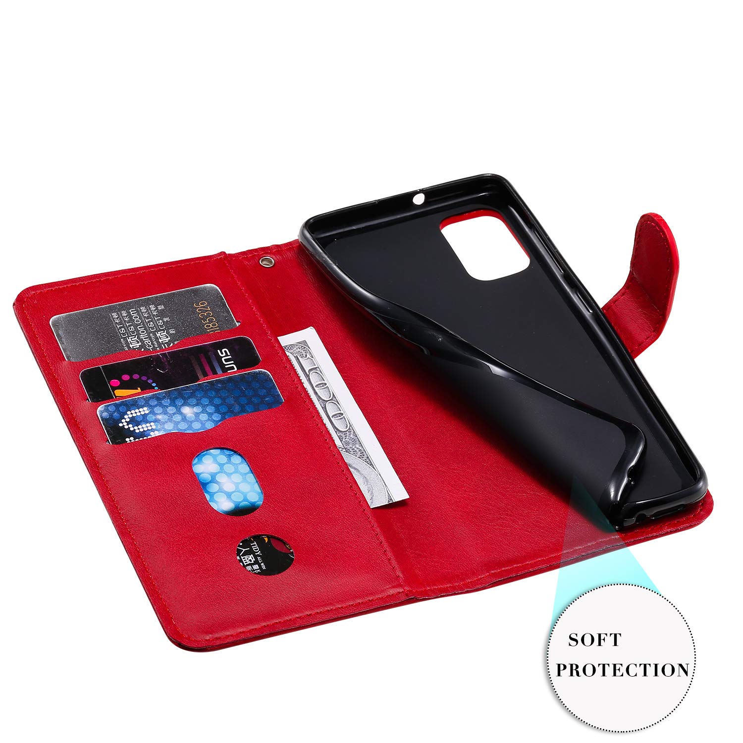 C/N DodoBuy Reißverschluss-Hülle Für Realme 7 – Magnetische Flip-Tasche Mit Kartenfächern & Standfunktion | Schwarz
