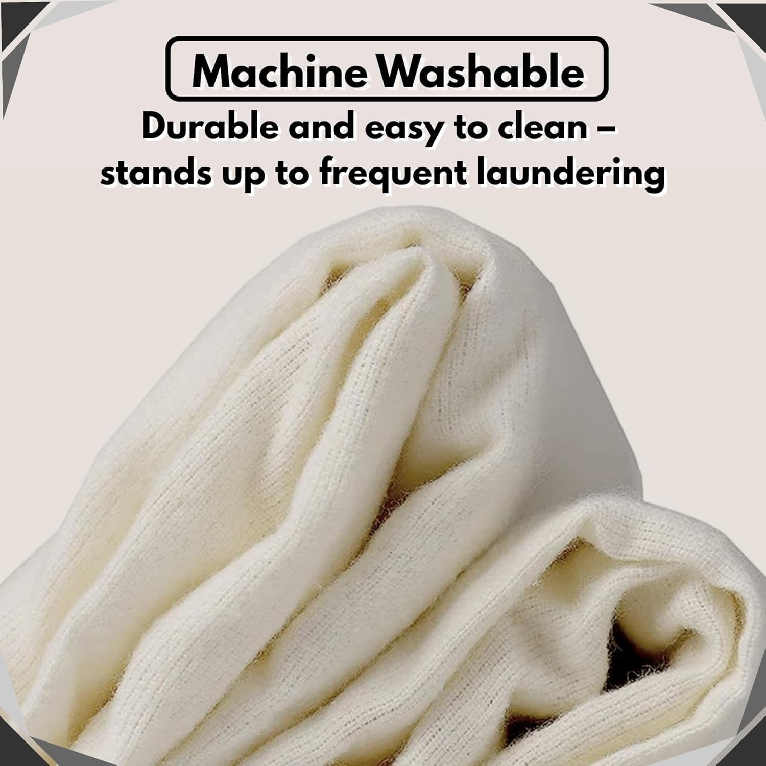 Hospital Blanket – Pack of 1, 70x90 Inches – Cotton-Blend, Lightweight and Breathable Medical Blankets for Patient Care, Home Use, Bath, or Bed – Unbleached Natural - Image 3