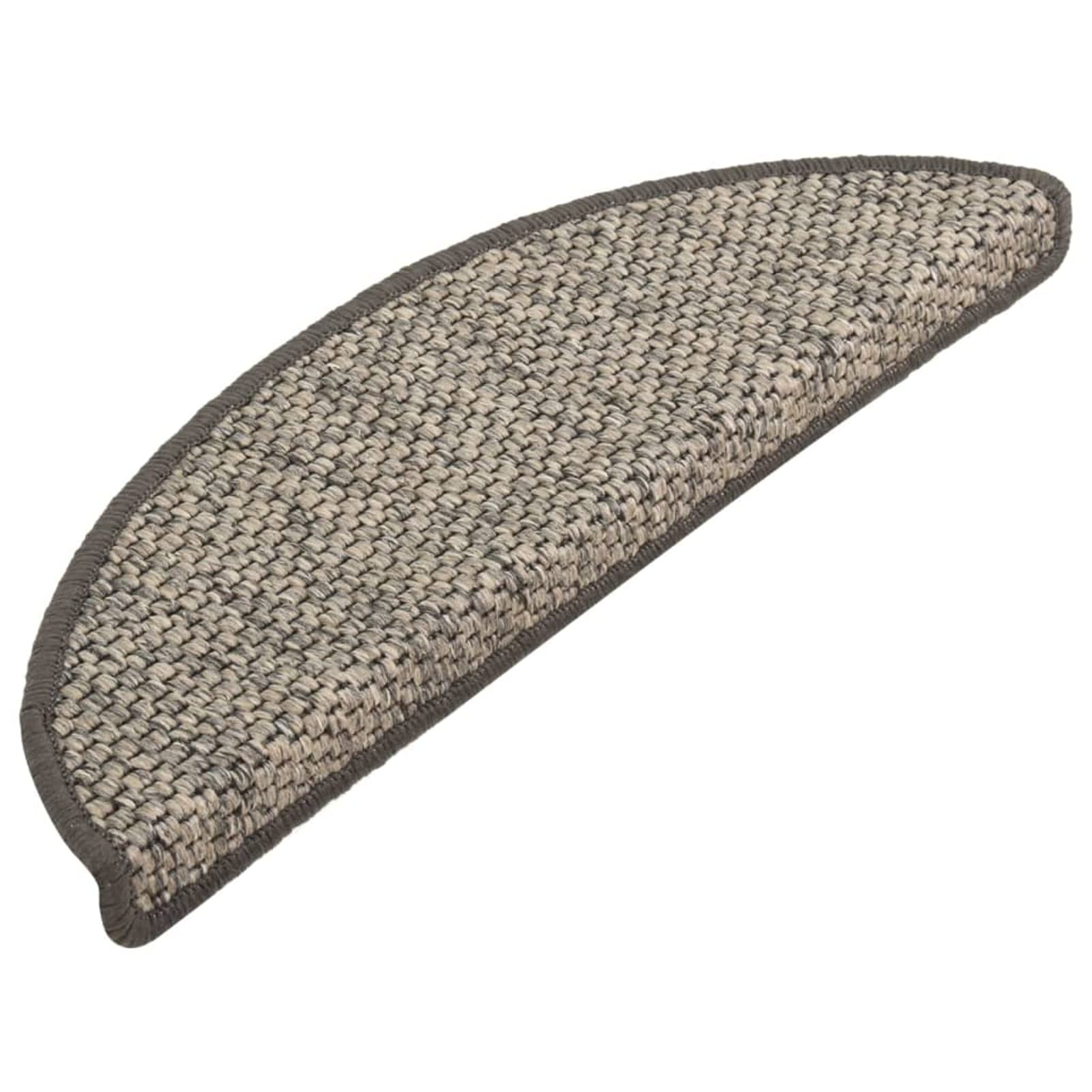 Mogou Treppenmatten Selbstklebend Sisal-Optik 15 STK Stufenmatten, Treppenteppich, Treppenstufen Matten, Treppenschutz, Stufenteppich, Treppenstufenmatten, 56x20cm Silbern