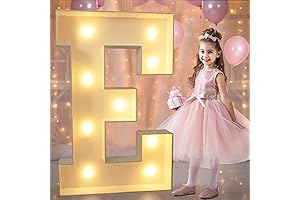 Pooqla 3FT Light Up Letter E, Luminous Marquee Sign LED