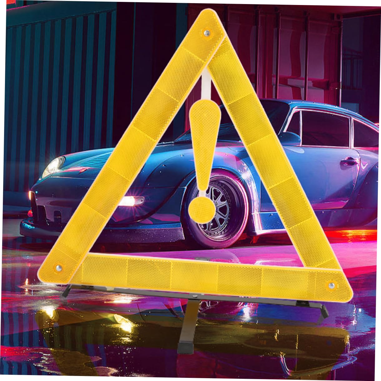 Marco de advertencia triangular, señal triangular para coche, señal de carretera, triángulos de emergencia