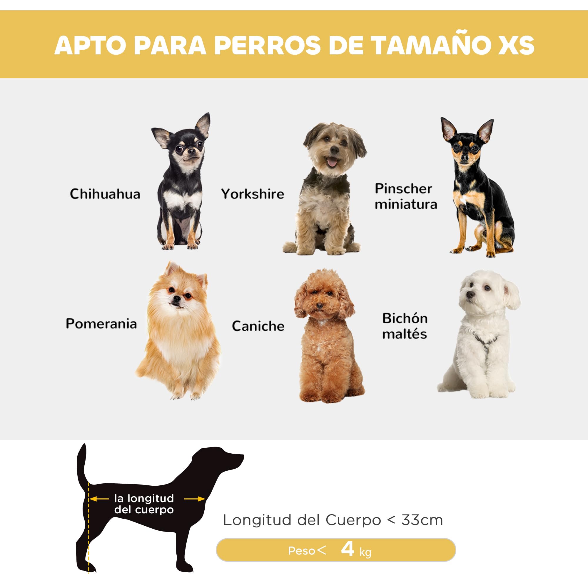 PawHut Carrito para Perros Plegable Cochecito para Mascotas Carrito para Perros Miniatura con Barra de Empuje Ajustable Diseño Abierto Cojín Bolsa de Almacenamiento y Ruedas 53x45x28 cm Negro
