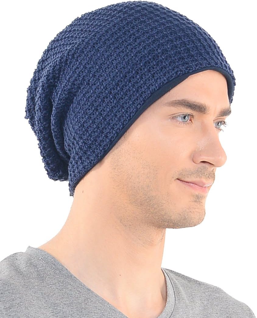 FORBUSITE Mens Slouchy Long Oversized Beanie Knit Cap for Summer Winter B08 - Image 2