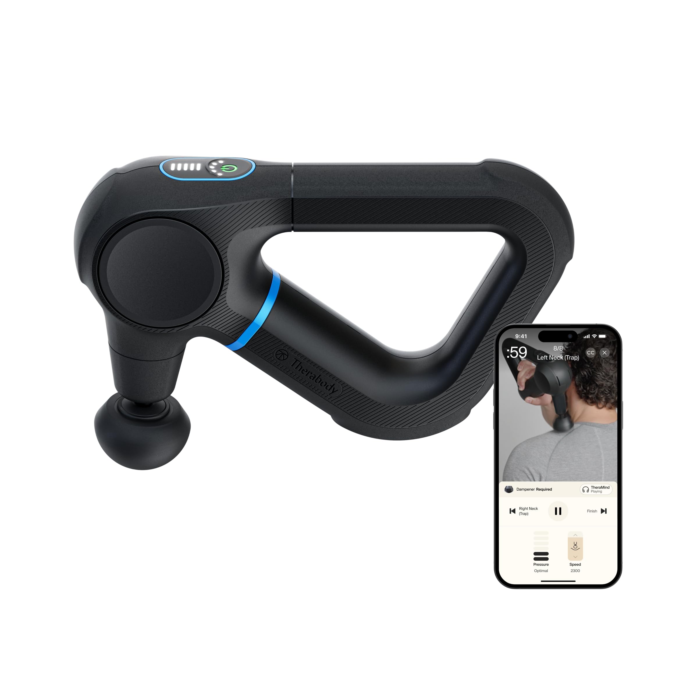 Therabody Theragun Prime Pistolet de massage (6ème génération) ? Massage profond et puissant dans un design robuste et durable pour une récupération fiable