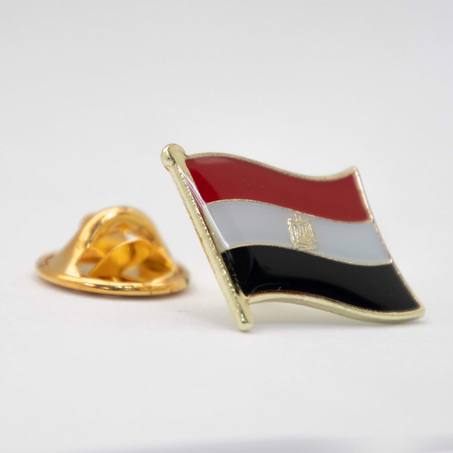 A-ONE 2 PCS Pack- Pyramid and Sphinx Shield Embroidery+Egypt Flag Lapel Pin, World's Wonders Embroidery, Pharo's Tomb Souvenir, Giza Landmark, Decorative Accessories for Backpack Clothes NO.277P