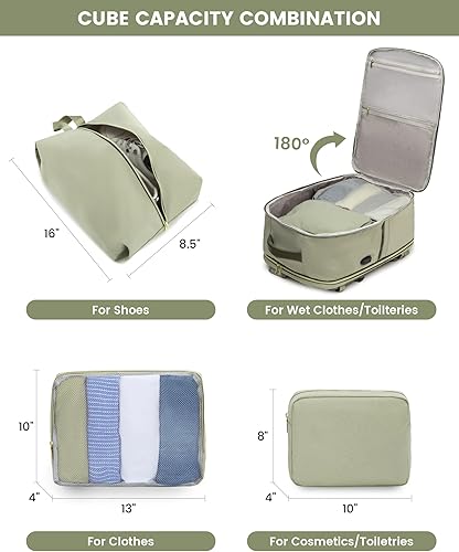 Miniatura 4 de LOVEVOOK Mochila para laptop para mujer, Verde, Moda