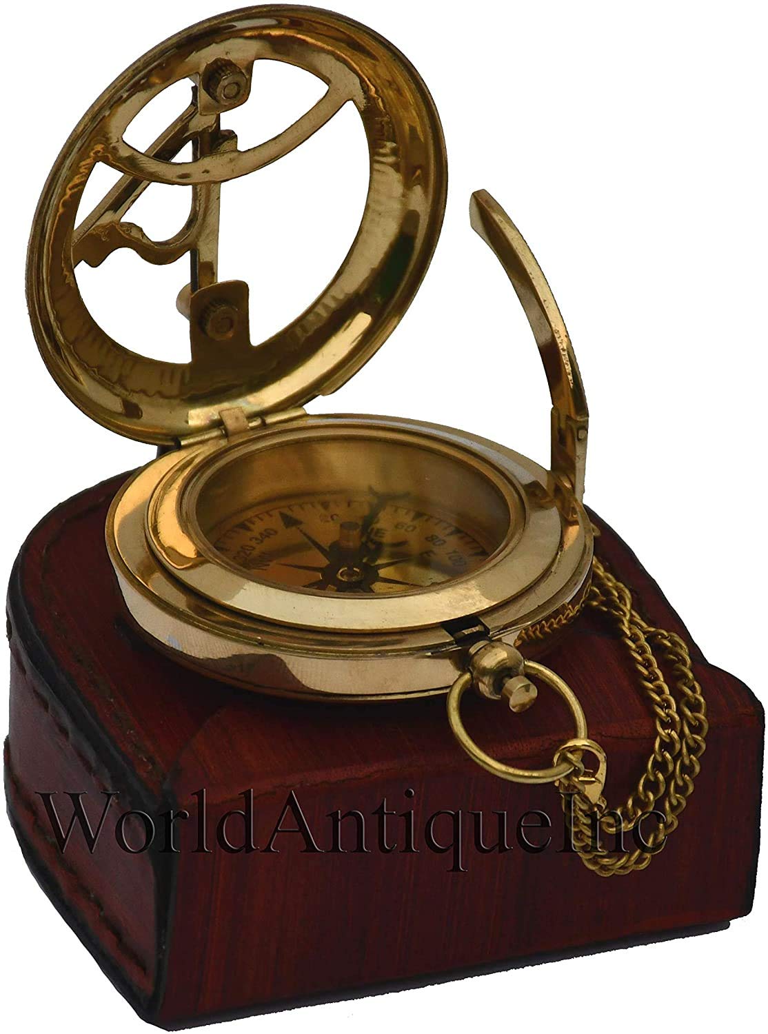 Bussola Personalizzata In Ottone Anticato - Regalo Per Papà, Con Incisione E Catena - Foto 5