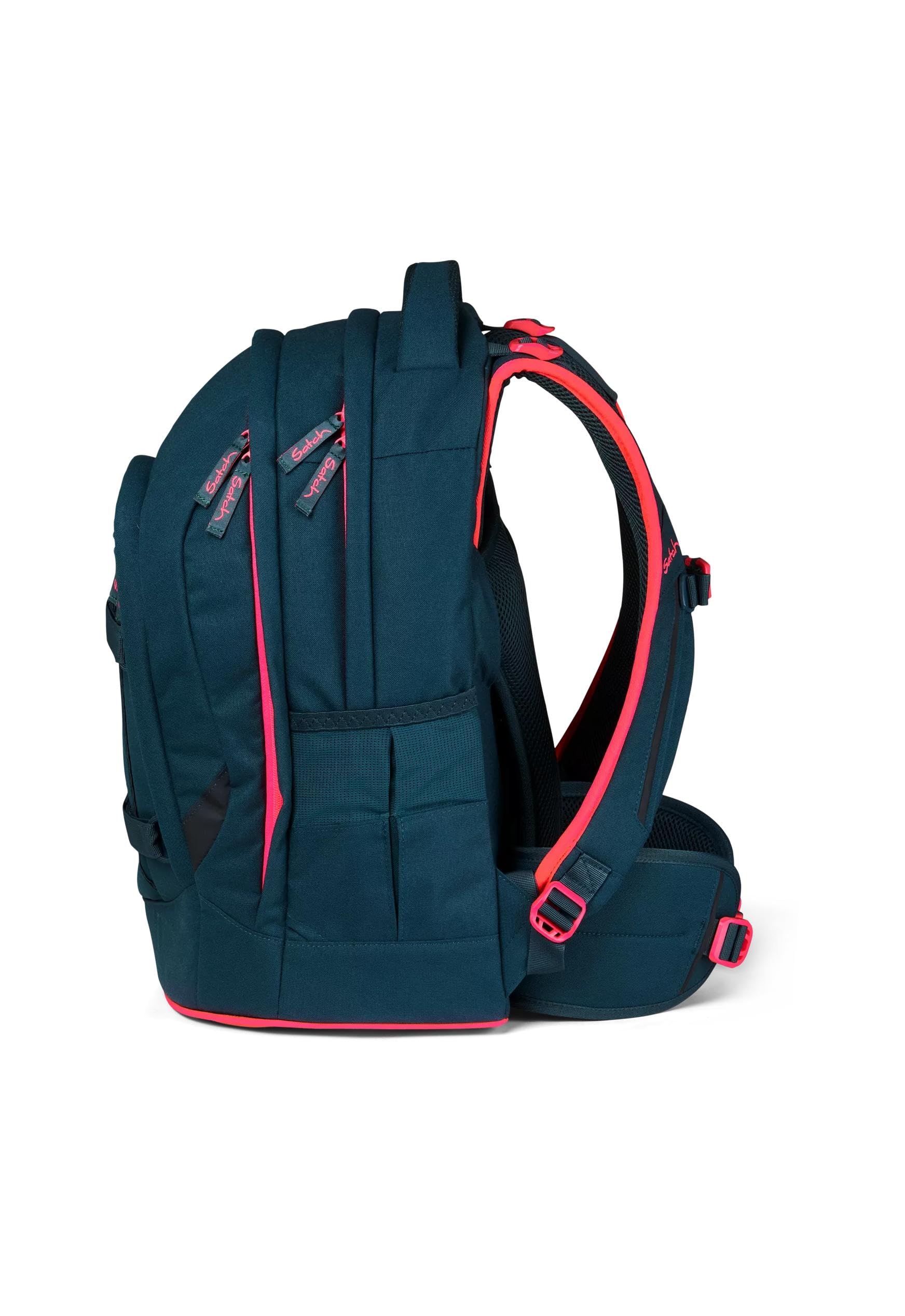 satch zaino scolastico pack Pink Phantom - Petrol | Ergonomico con capacità di 30 L, stabile e con organizzazione intelligente per tutto il materiale scolastico