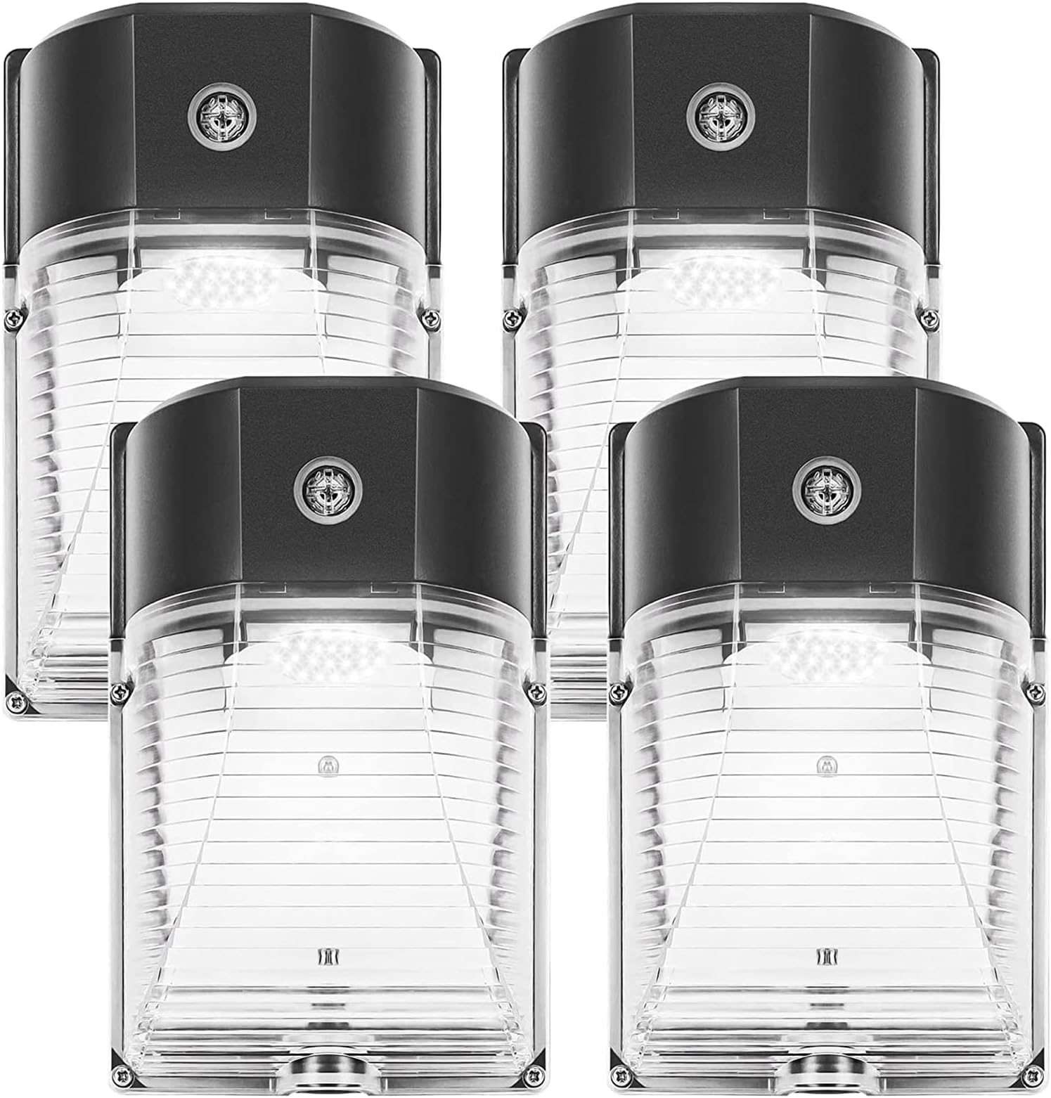 26W LED Wall Pack Light with Dusk to Dawn Sensor, 3000LM [100-277Vac] LED Wall Lights IP65 Waterproof Outdoor Security Flood Lighting for Garage Warehouse Garden 5000K-Daylight 4 Pack