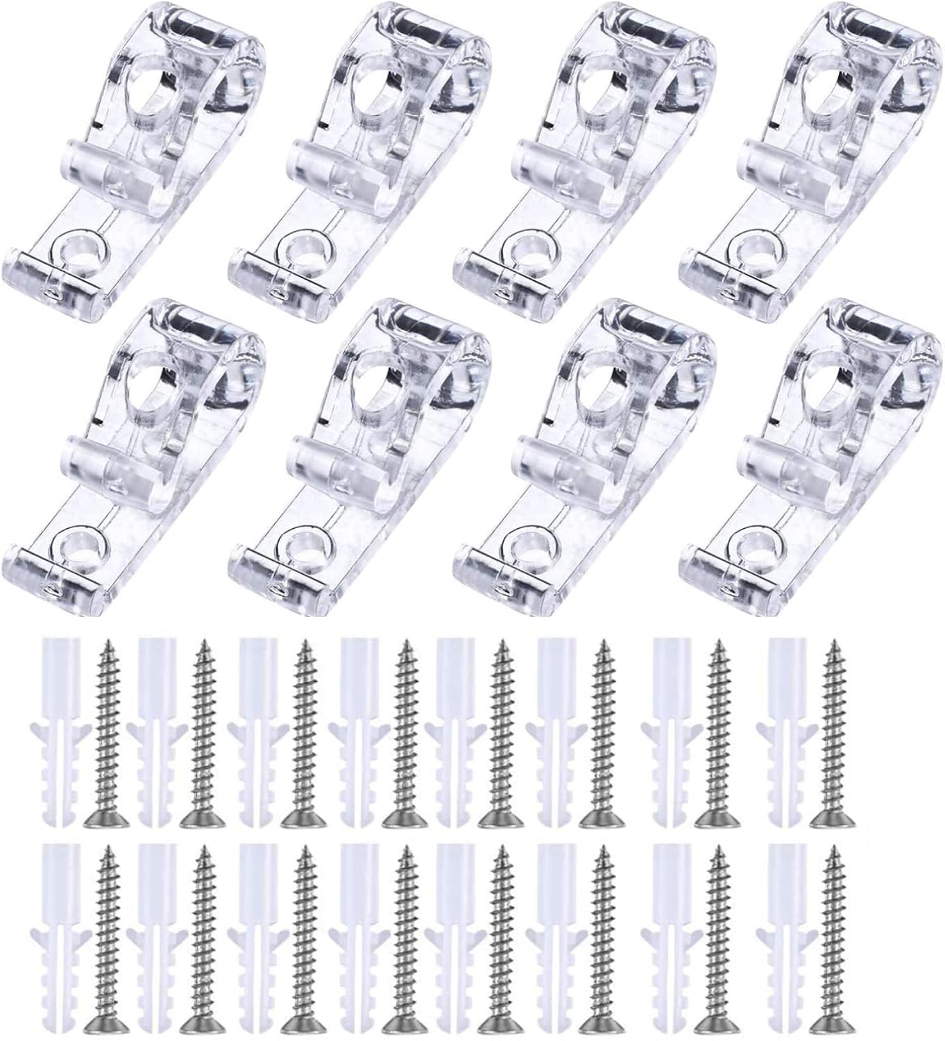 FVIZAL 8 Sets Roman Blind P Clip, Roman Roller Blind Chain Cord P Clips
