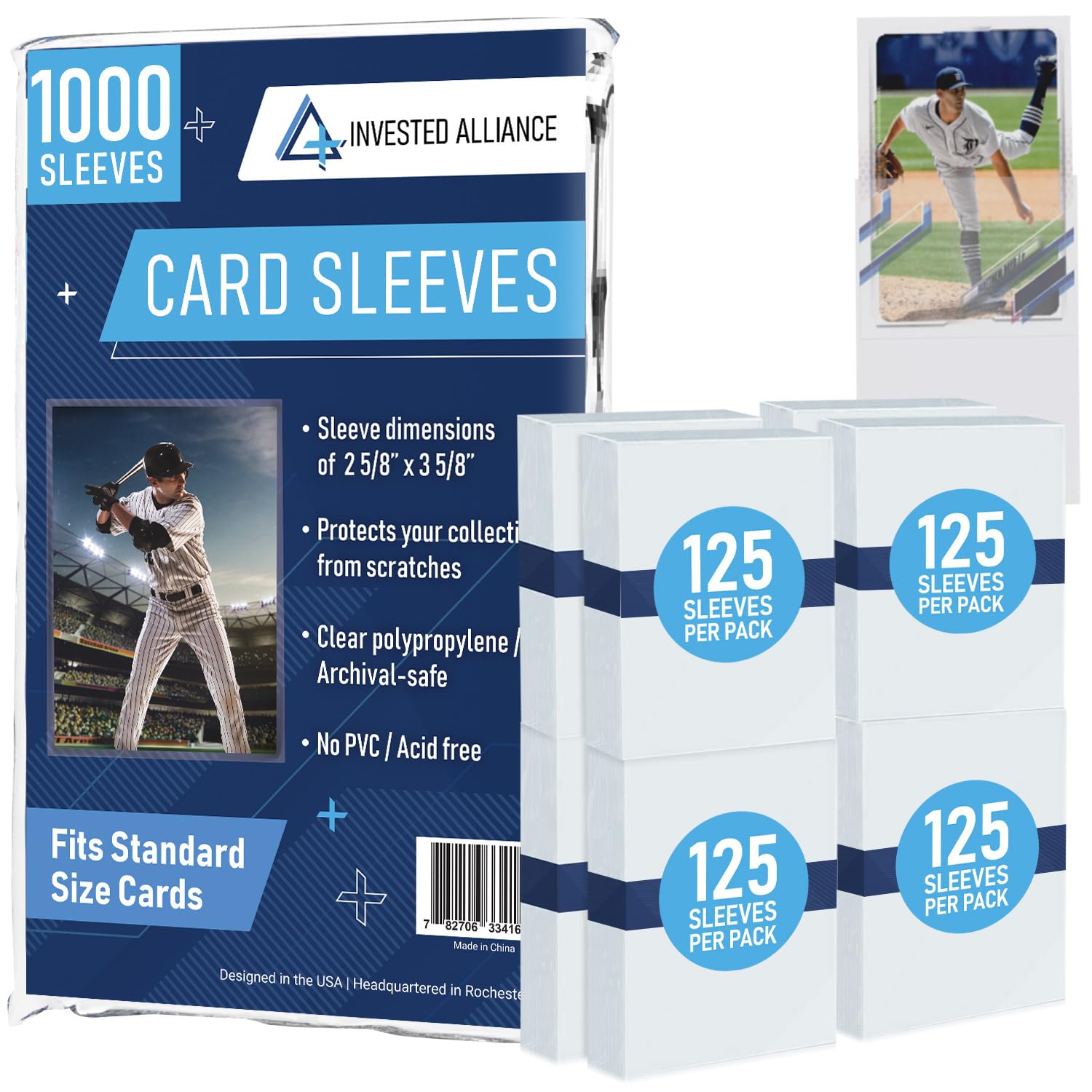 Penny Sleeves & Baseball Card Sleeves. Soft, Ultra Clear Plastic. Pro Sports (1000 Pack) : Toys & Games