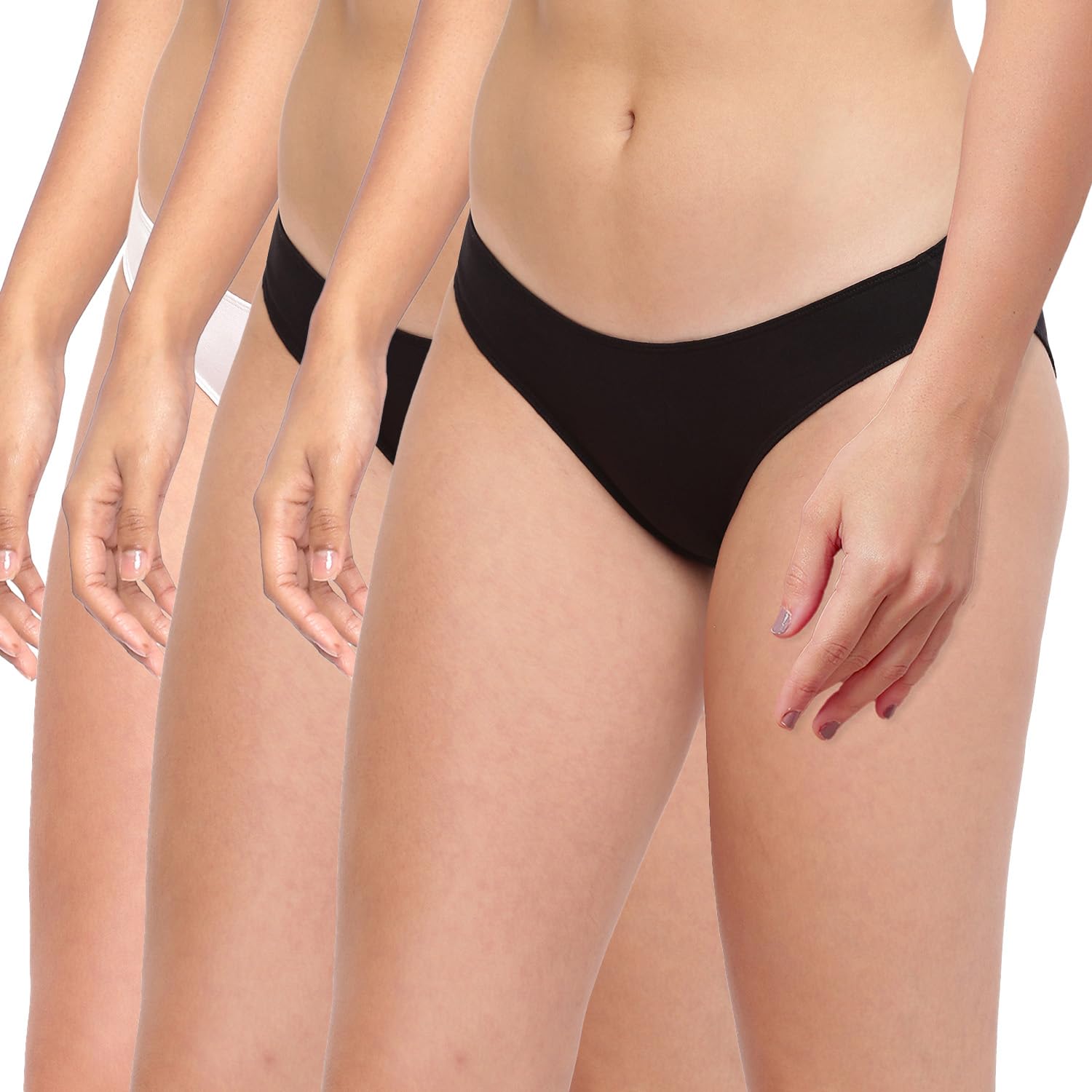 la intimo BASIICS Grace Well Antimicrobial Bikini Brief Panty for Women (Pack of 3)-picture-53
