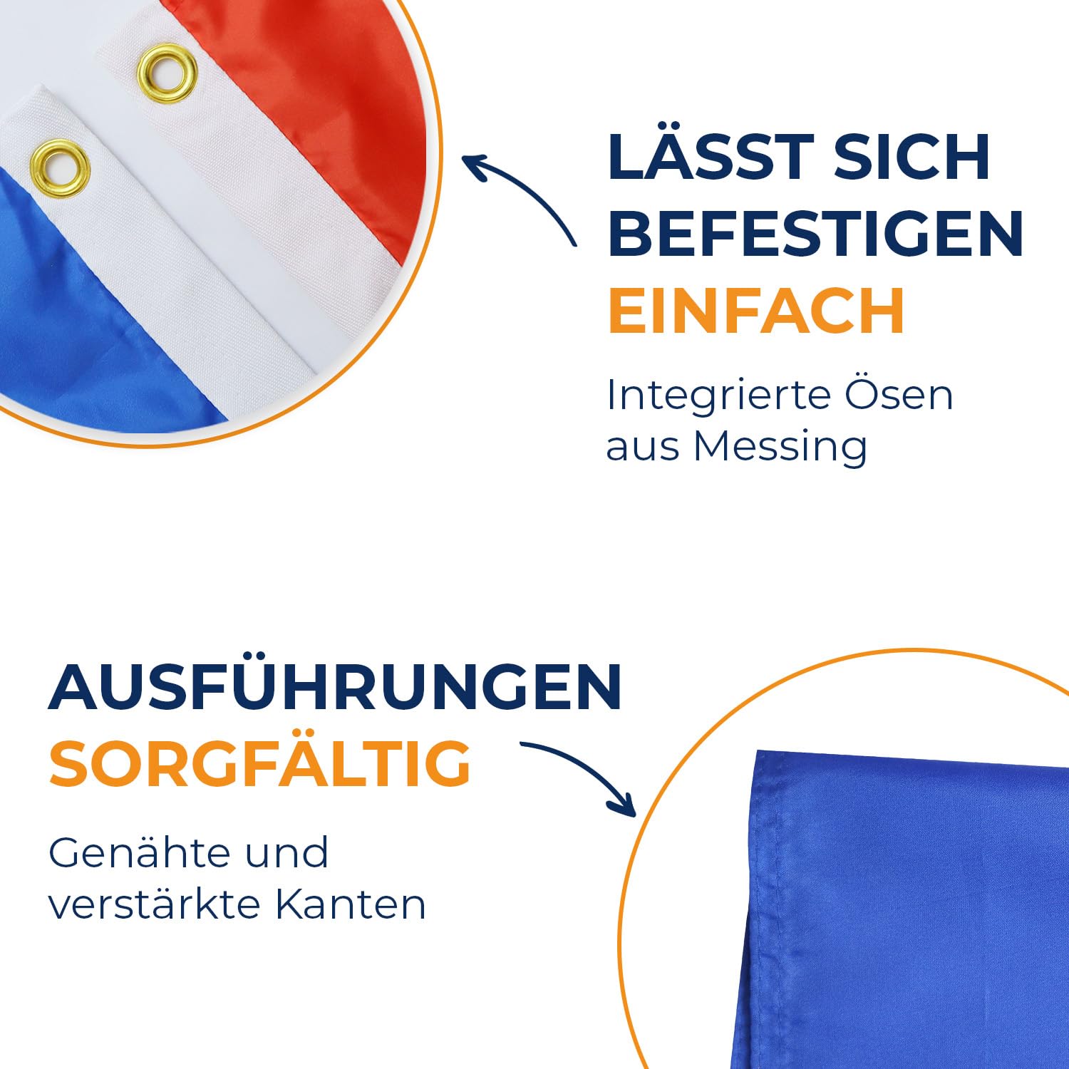 DANF Slowenien-Flagge 90 X 150 Cm – Dickes Polyester, Messingösen, Nationalflagge