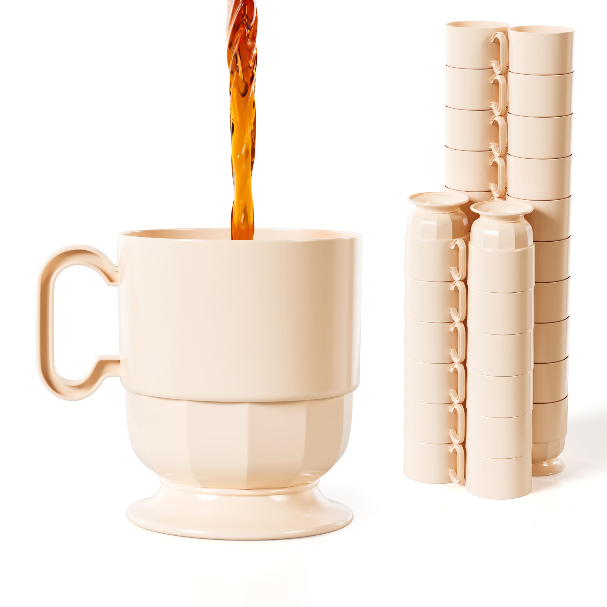 Amazon.com | Exquisite Ivory Plastic 8 Oz Coffee Cups - 80 Pack