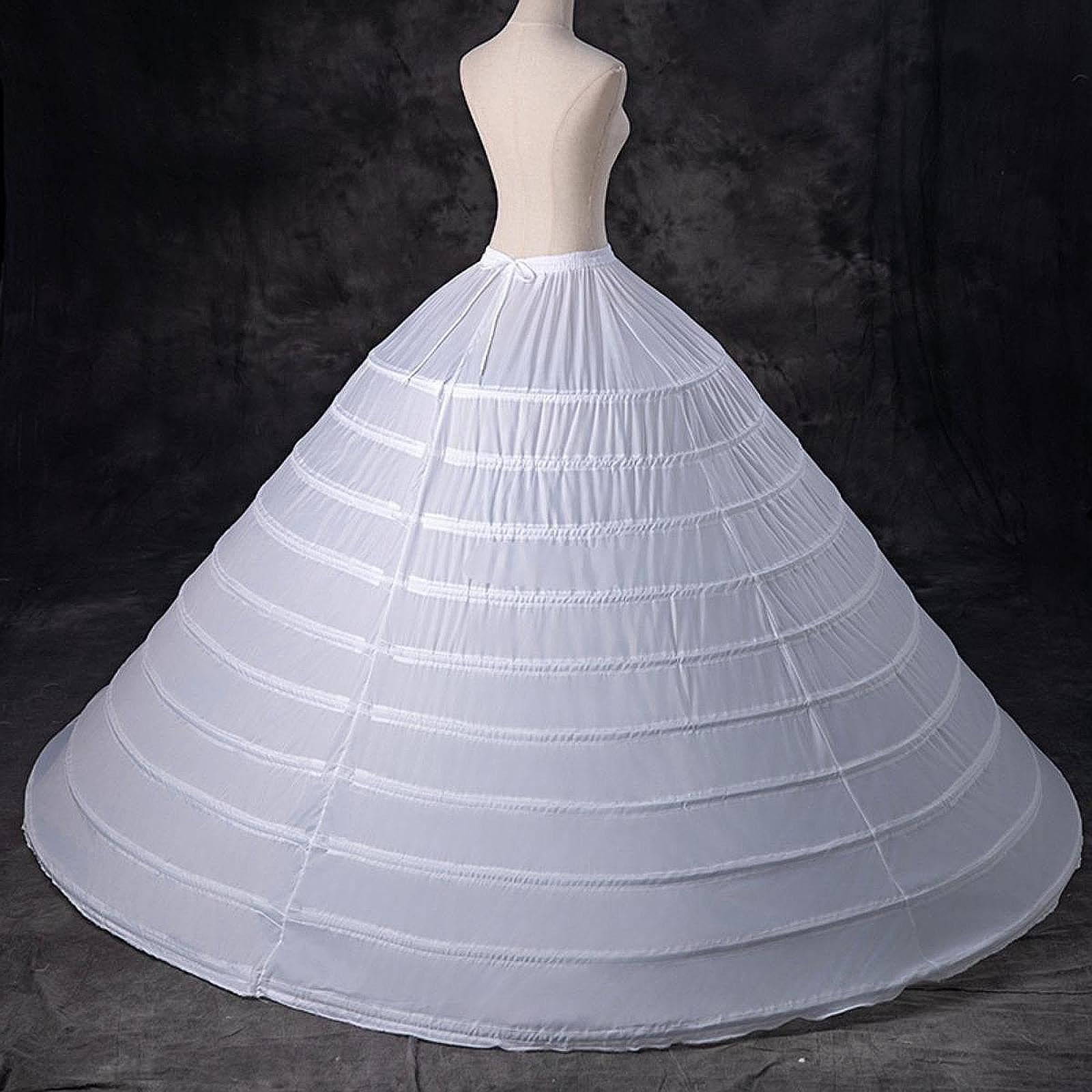 Elegante sottogonna in crinolina da donna con 10 cerchi, offre una | struttura robusta per qualsiasi stile di abito con il comfort. Abito da sposa in crinolina da donna.