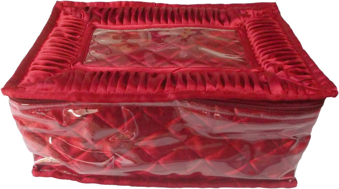 Glitter Collection Vanity Box for keeping jewellery with 11 zipped pouches JWLMLT