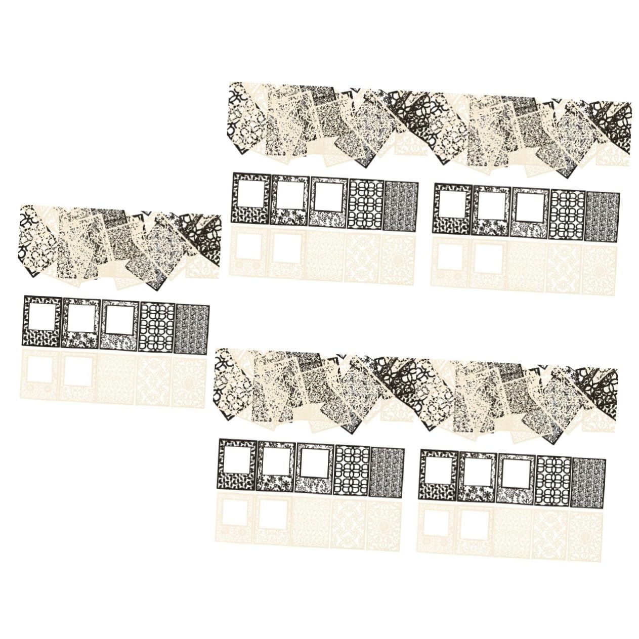 Angoily 5 Series Papel Hueco En Artesanía Texturizado Papel Decoupage Papel De Planificador De Bricolaje Suministros Para Álbum De Recortes Papel 40 Hojas*5