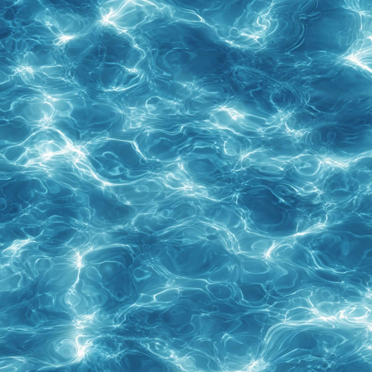 Rivestimento per mensole e armadietti, superficie dell'acqua blu, riflessi di luce solare, senza cuciture, autoadesivo, 45 cm x 3 m, carta da parati per armadi da cucina e cassetti