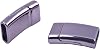 KONMAY 5 Sets 12.0x3.5mm Flat Magnetic Jewelry Clasps for Bracelets, Gunmetal