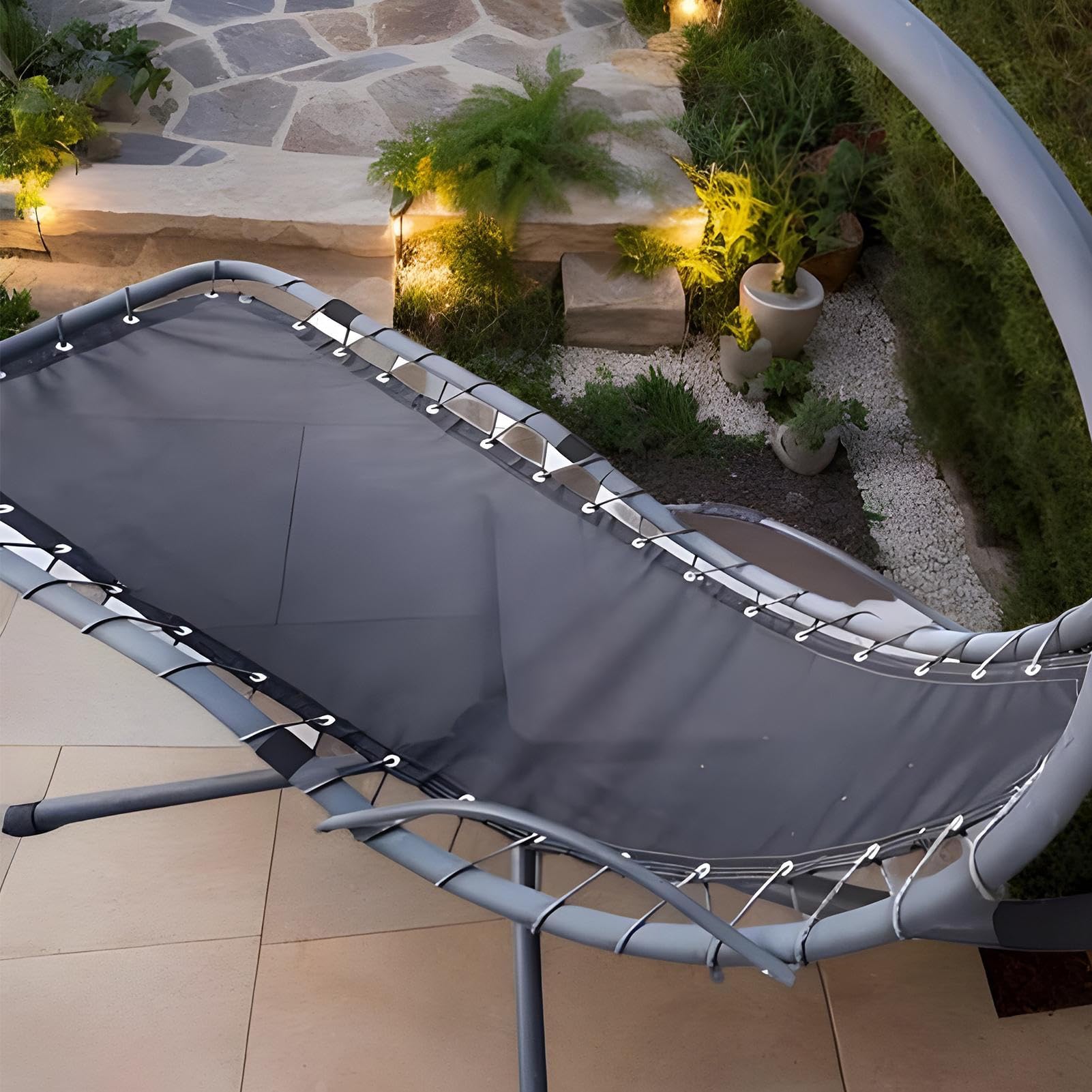 Tessuto di ricambio per sedia sospesa, copertura per sedile per sedia a dondolo da giardino, copertura per cuscino per sedile di ricambio perfettamente aderente per giardino balcone esterno
