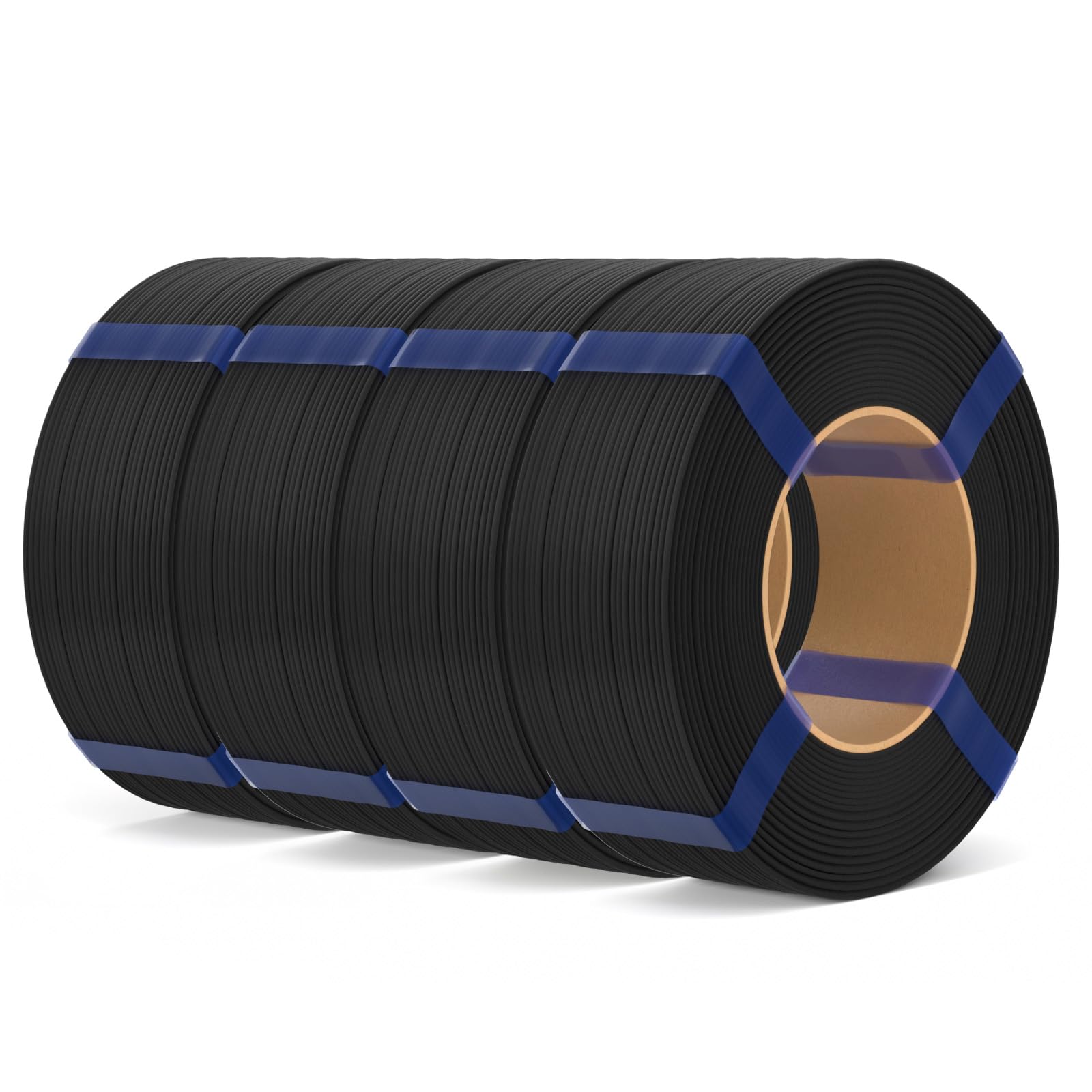 ELEGOO Matte PLA Refill Filament Bundle 1.75mm Black 4KG, 3D Printer Filament No Spool High Dimensional Accuracy,3D Printing PLA for Reusable Spool