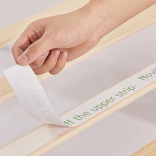 Miniatura 7 de Novilla Base de cama de plataforma tamaño Queen con cabecera ajustable tapizada, marco de cama Queen, no necesita somier, sin ruido, fácil montaje,