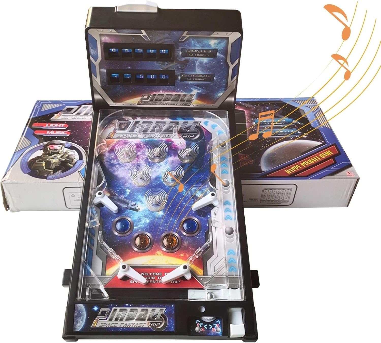 PHATM Retro Arcade Machine Electronic Tabletop Pinball Machine Desktop Marble Arcade Pinball Tabletop Skill Game for Small Rooms or Apartments