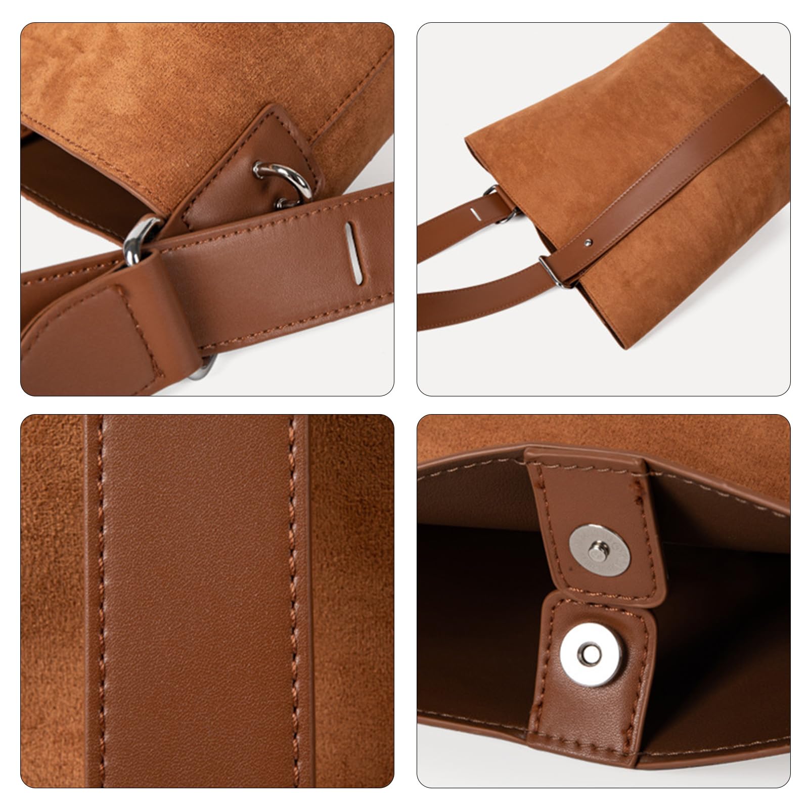 Stilvolle Umhängetasche für Damen, große Kapazität, Slouchy Bag Retro Bucket Handtasche Satchel Unterarmbörse für den täglichen Gebrauch Damenhandtasche