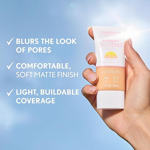Miniatura 6 de COVERGIRL Clean Fresh - Tinte para piel borrosa con SPF 30, 420 luzmedio neutro, base líquida, acabado mate suave, suaviza, ilumina, difumina los