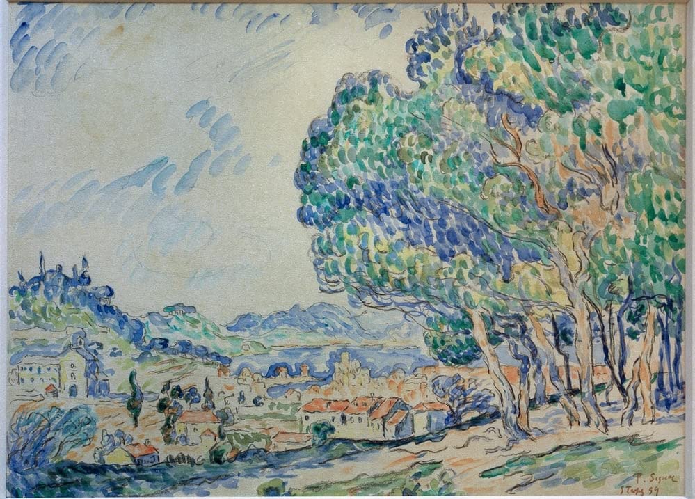 Tableau Saint Tropez Paul Signac - Impression Murale Premium 60x90