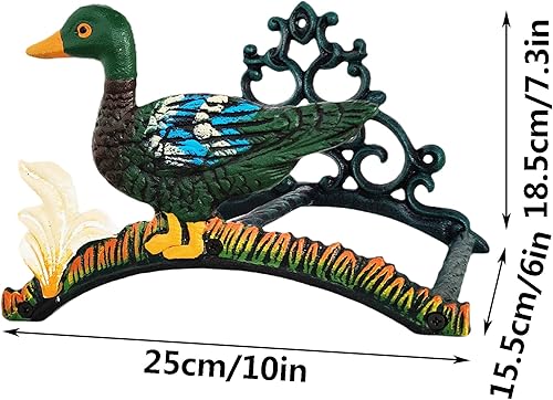 Miniatura 3 de Soporte para manguera de jardín, colgador de manguera de agua de hierro fundido resistente, colgador de manguera de montaje en pared exterior,
