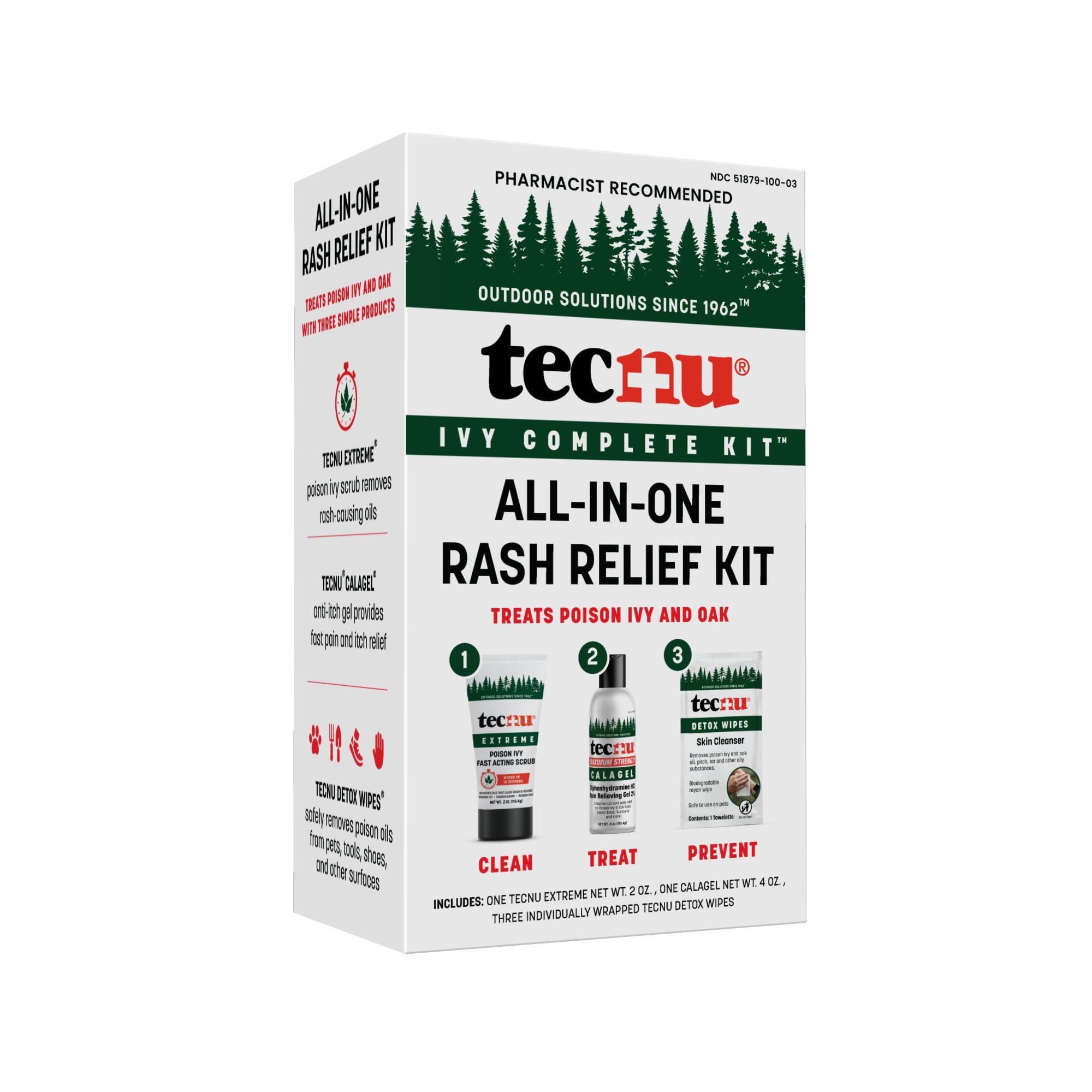 Tecnu Ivy Complete Kit All-In-One Rash Relief Kit For Poison Ivy & Oak Rash