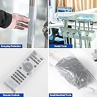 Vista 8 de Annhua Película de barrera para tatuajes, cubierta protectora de cinta adhesiva con caja dispensadora de bordes, hojas perforadas desechables de 4 x