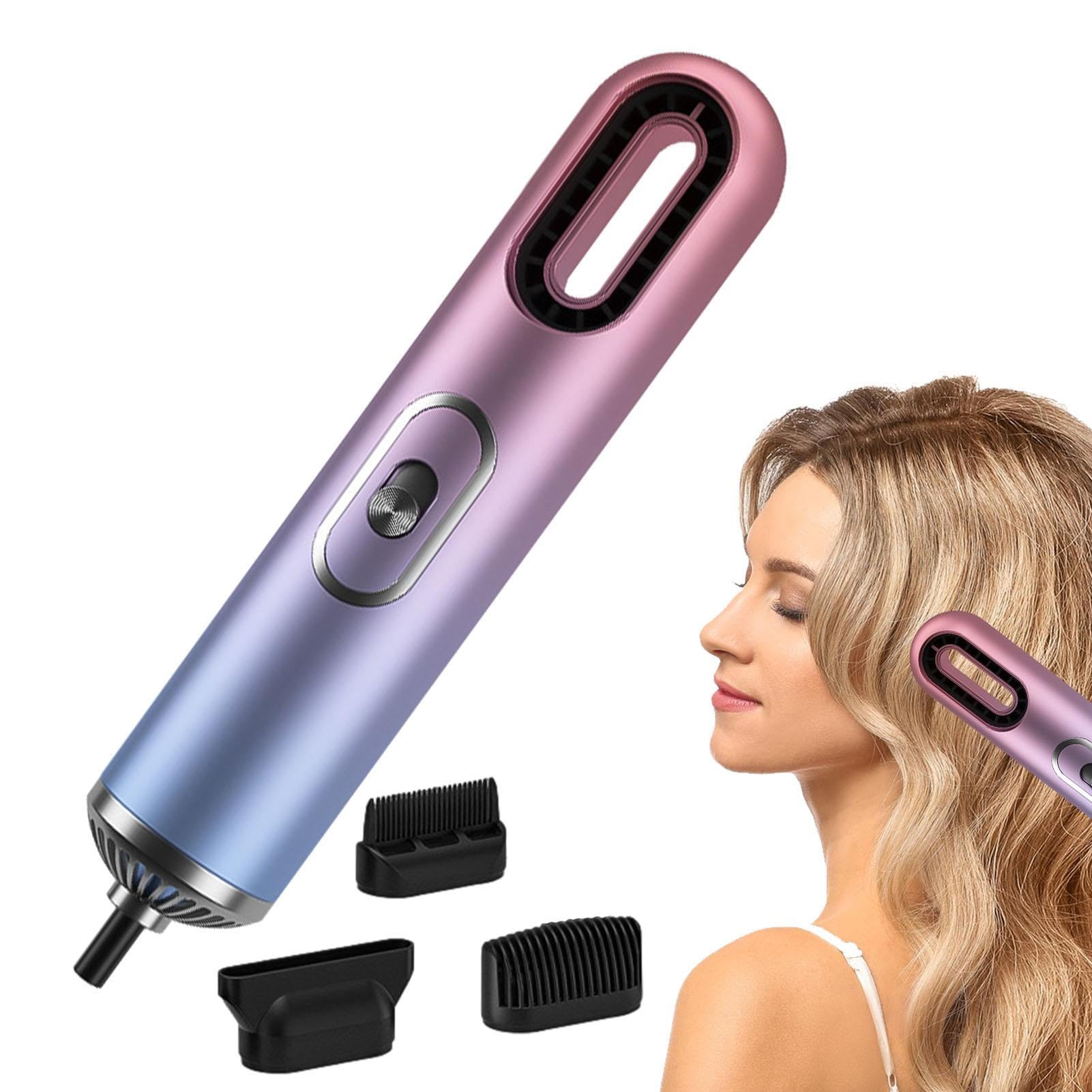 Ionic Hair Dryer, Portable Hair Dryer, Lightweight Travel Hair Dryer, Leafless Hair Dryer, Hair Dryer With Interchangeable Nozzle, Temperature Adjustment Dryer For Straight, Curly Hair Home Travel