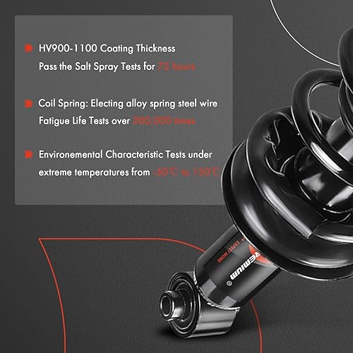 Miniatura 4 de A-Premium Par trasero (2) Conjunto completo de amortiguador y muelle helicoidal compatible con Subaru Impreza 2012 2013 2014 H4 2.0L, lado del