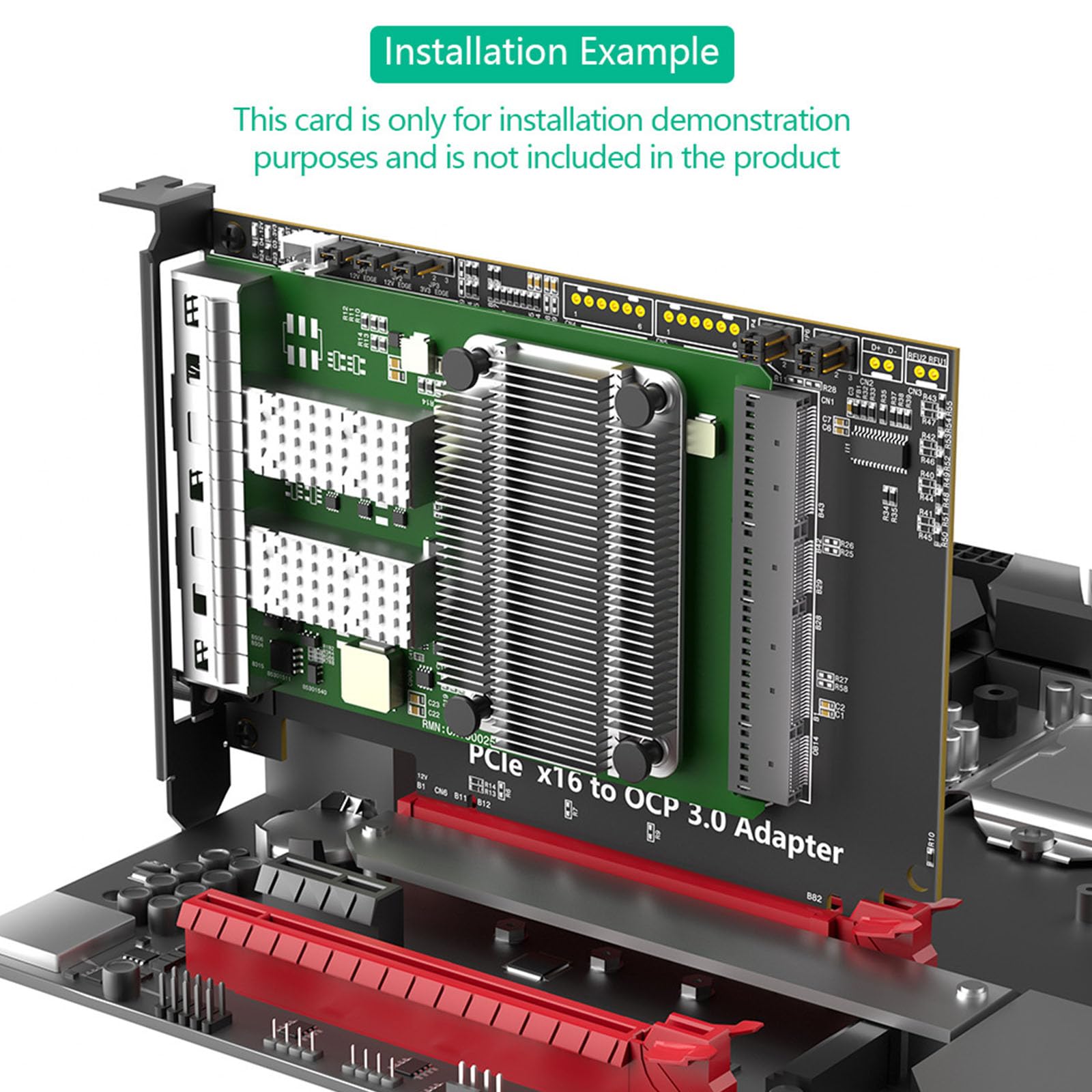 Scheda di rete di conversione OCP NIC3.0 a PCIe 5.0 X16 per server | Trasferimento dati a piena velocità per data center in rete con durabilità industriale e server di sistemi multipli