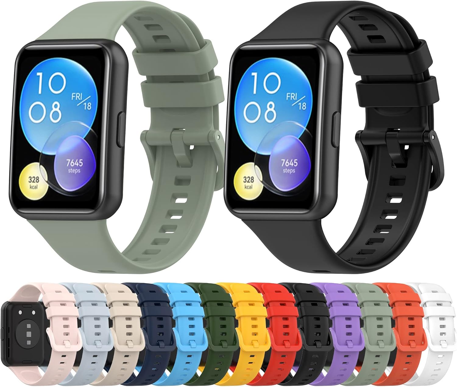 Senter Quick Release Premium Soft Rubber Replacement Straps for Huawei Watch fit 2 Smart Watch