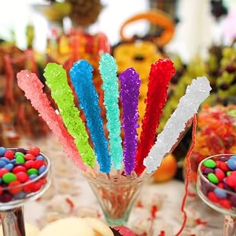 36 Extra Large Assorted Rock Candy Sticks: Espeez - Candy Party Favors - for Birthdays, Weddings, Receptions, Bridal, Baby Showers - Rock Bulk