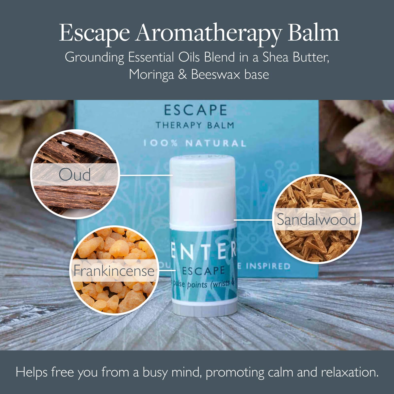 Scentered Aromatherapie-Balsam & Meditationskerzen-Set – Achtsame Entfliehungsentspannung – x12 Bienenwachskerzen mit Messinghalter und 1 Balsam aus ätherischem Öl