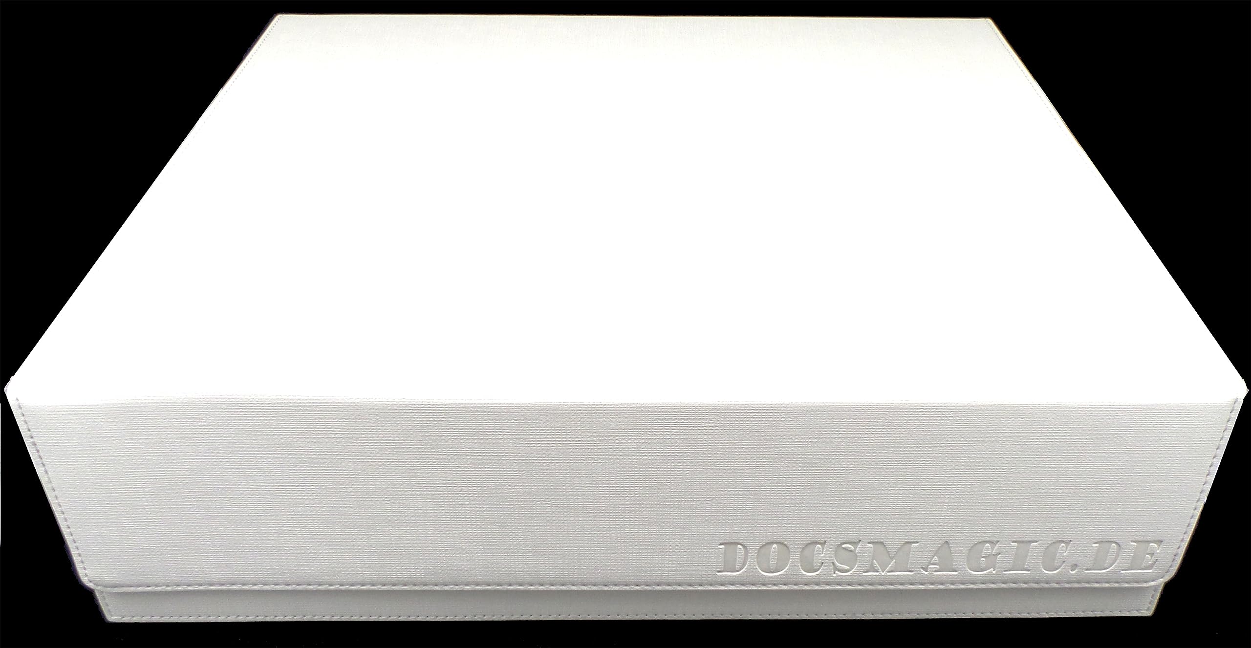 docsmagic.de Premium 4-Row Trading Card Storage Box White + Trays & Divider - MTG PKM YGO