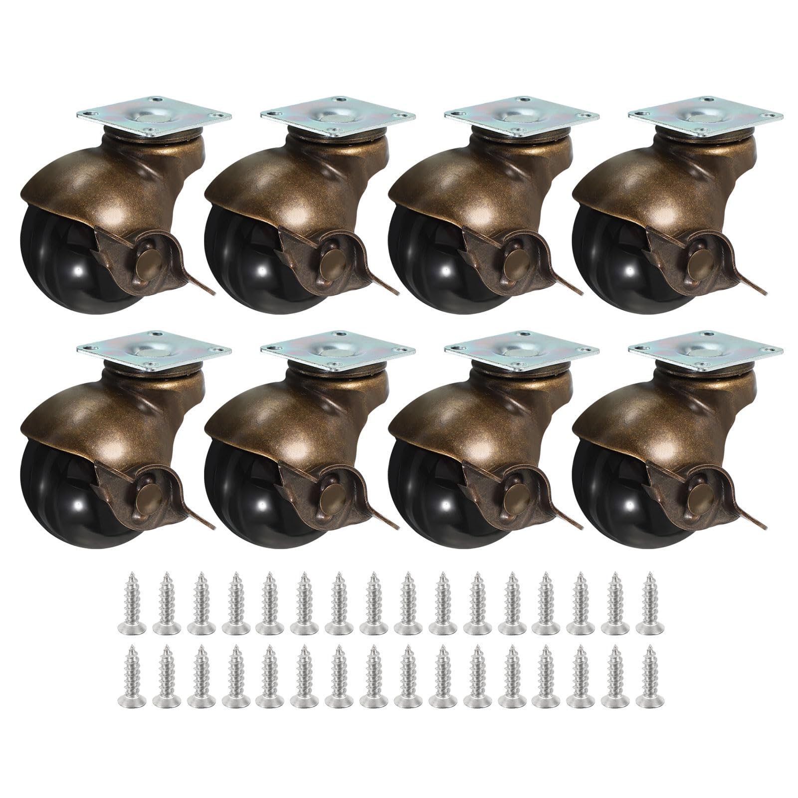 PATIKIL Ball Caster Wheels - 4 Pack with Brake -10