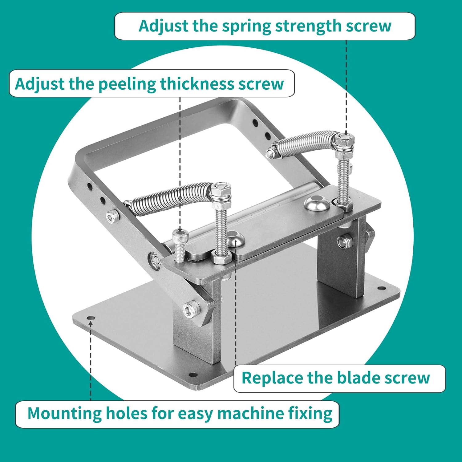 Manual Leather Splitter Peeling Machine, Leather Paring Skiver Skiving Tools with Instructions Handle Leatherworking Tools with Blades for DIY Leatherwork