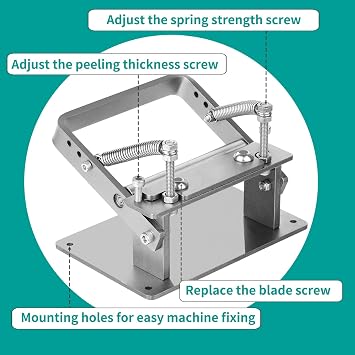 Manual Leather Splitter Peeling Machine, Leather Paring Skiver Skiving Tools with Instructions Handle Leatherworking Tools with Blades for DIY Leatherwork