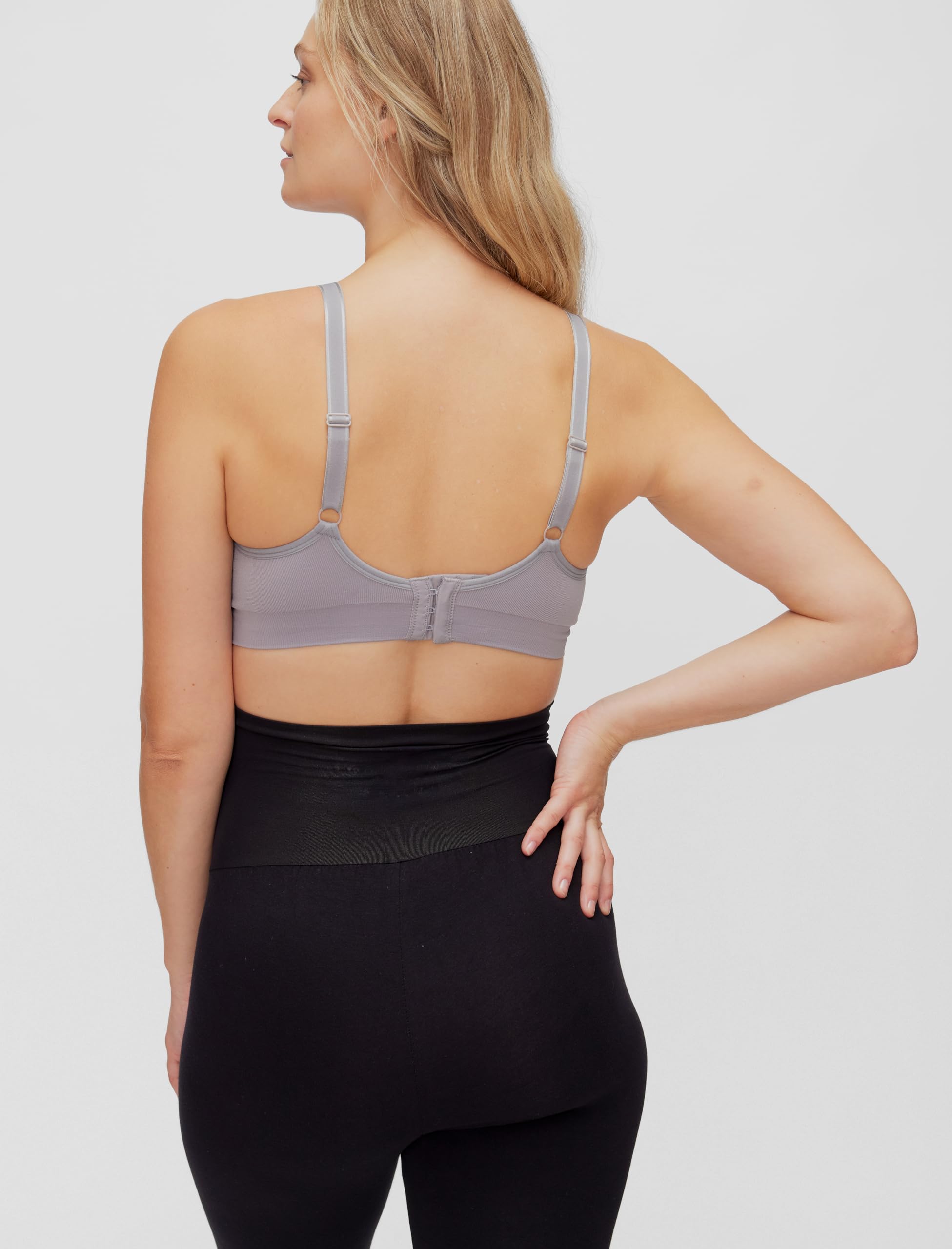 Motherhood Maternity Damen Workout Over The Belly Schwangerschaft und Postpartum Leggings mit Taschen Soft Active Stretchy Pants