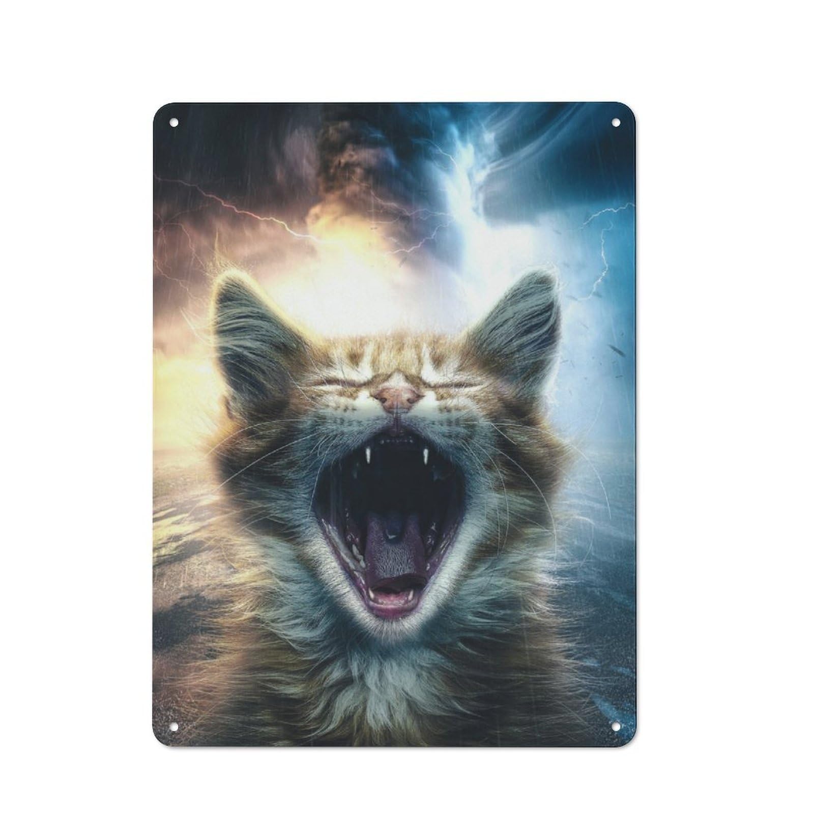 Junmoney Tiny Roar Rustic Metal Sign 40X30cm Featuring For Garage Wall, Suited To Garage Decor Collectors
