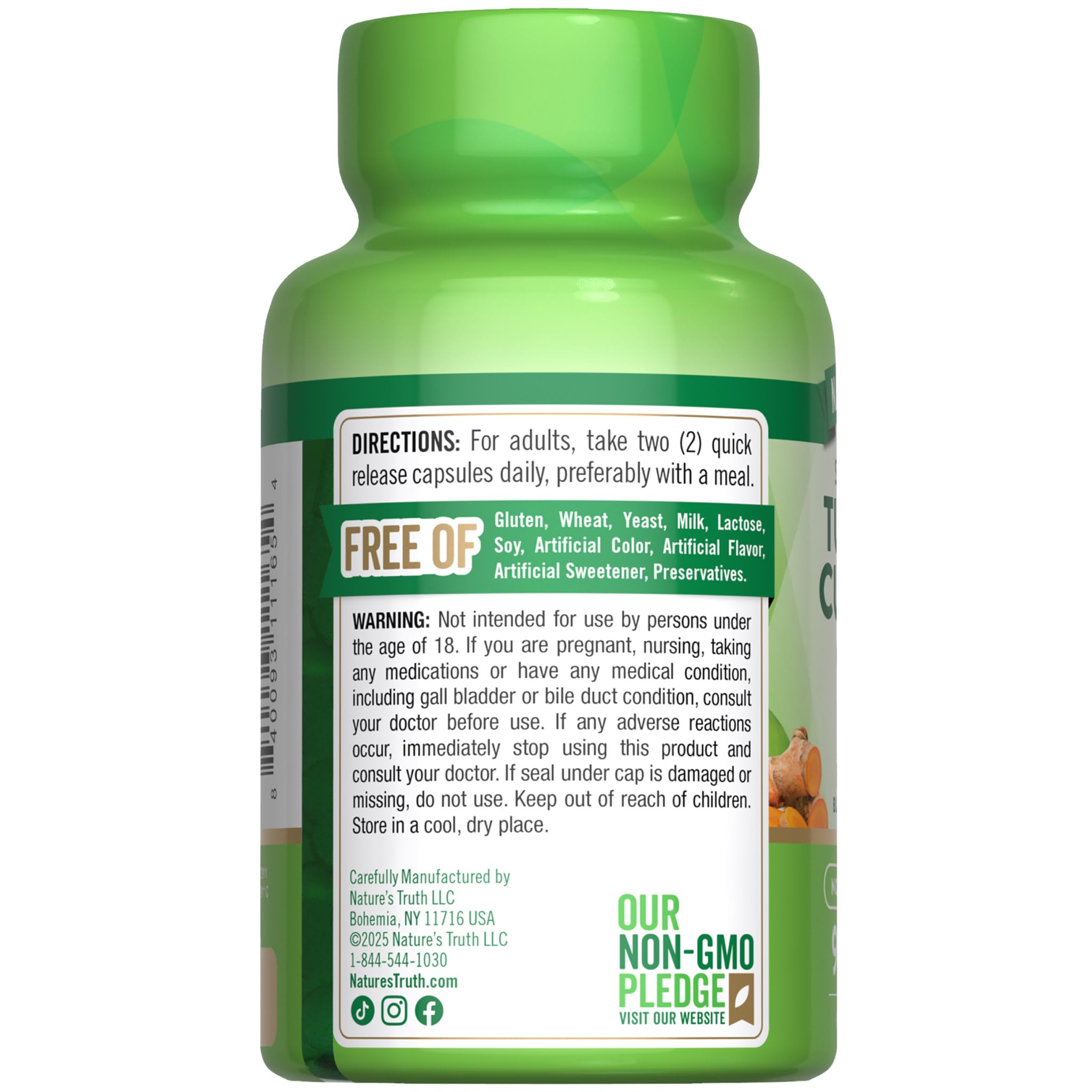 Nature's Truth Turmeric Curcumin Capsules Supplement — Amazon image 7